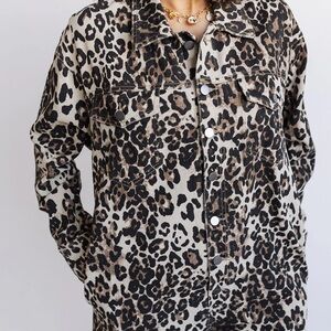 Leopard Print Button-Up Romper